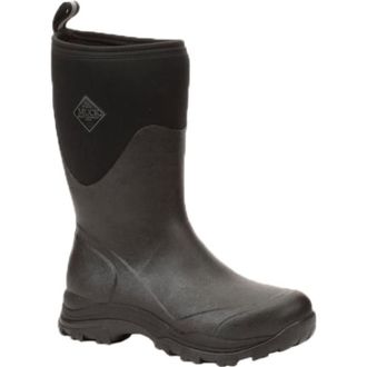 The Original Muck Boot Company Mens Arctic Outpost Mid Fleece Lined Waterproof Pull on Boot, Black, 9