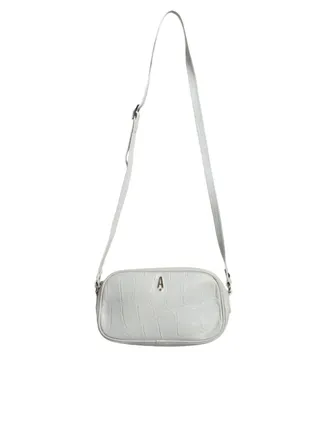 Aniye By Croc Print Leather Crossbody Sling Womens Bag (Pre-Owned)