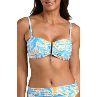 La Blanca Trinket Bandeau Bikini Top in Sky at Nordstrom, Size 16