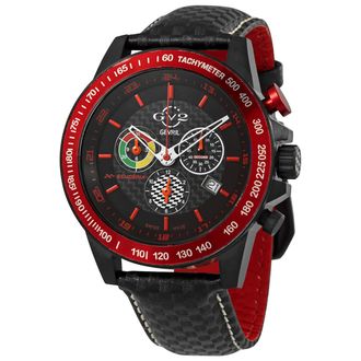 Gevril Group Scuderia Chronograph Tachymeter Black Dial Mens Watch 9925