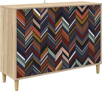 vidaXL Aparador Ommen Sonoma 102 X 33 X 75 Cm Madera De Ingenier&iacute;a Vidaxl