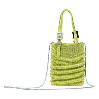 Benedetta Bruzziches Lollo La Petite Tas - Zeg nooit nooit meer - Dames - Mini tas - Groen - ONE Size - Satijn - Tassen