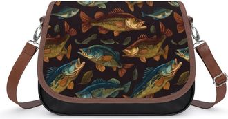 Generic Bass Fish Fashion Womens Crossbody Bags Novelty Handbag Shoulder Bag Purse