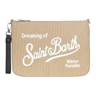 MC2 Saint Barth Tassen, Dames, Beige, ONE Size, Polyester, Pochette Parisienne Corduroy