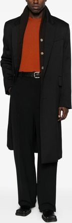 Saint Laurent Mens Wool Sweater - Bronze - Size Medium