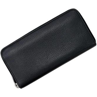 Saint Laurent Black Leather Long Wallet (Bi-Fold) (Pre-Owned)