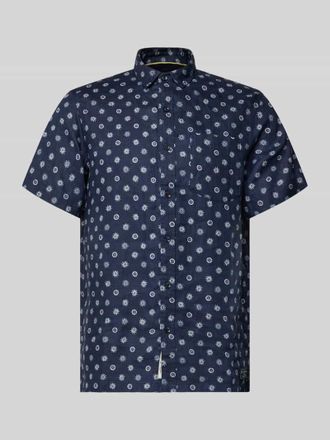 Scotch & Soda Regular Fit Leinenhemd mit Brusttasche in Marine, Gr&ouml;&szlig;e XXL