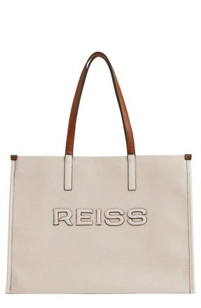 Reiss Lola Logo Canvas Tote in Lolanatural at Nordstrom