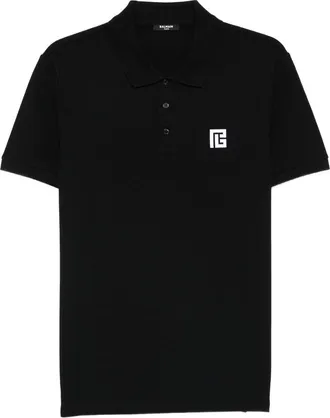 Balmain Logo-embroidered Polo Shirt