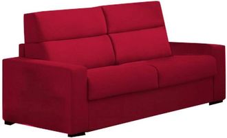 Dmora Sof&aacute; Fijo 3 Plazas Quarta, Sof&aacute; Lineal Para Sal&oacute;n, Acolchado, Desenfundable, Calidad 100% Made In Italy, 220x95 H100 Cm, Rojo - Dmora