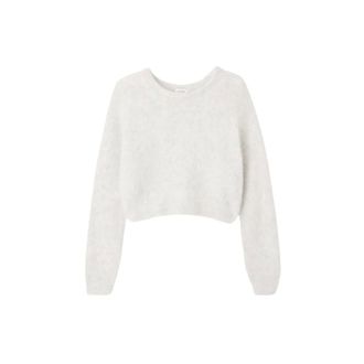 American Vintage Truien & Vesten, Dames, Wit, S, Ronde hals gebreid