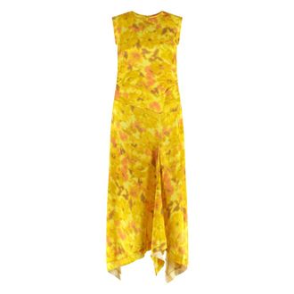 Acne Studios Midi Dresses, female, Yellow, Size: M Printed Dress
