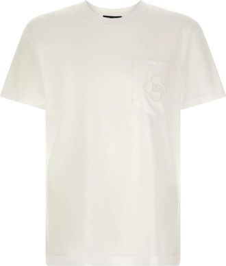 Dolce & Gabbana Katoenen T-shirt met geborduurd logo - Heren - T-shirts - Wit - 3XL - Katoen - Tops
