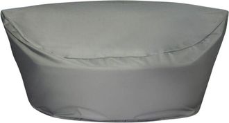 Beliani Funda De Protecci&oacute;n Impermeable De Tela De Poli&eacute;ster Recubierta De Pvc Gris 140 X 135 X 80 Cm Muebles De Jard&iacute;n Chuva