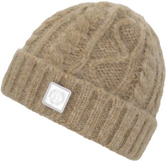 Chillouts Beanie CHILLOUTS Rory Hat, Damen, beige, Obermaterial: 54% Polyacryl, 41% Polyamid, 5% Alpaka, unifarben, M&uuml;tzen Beanie, Beanie mit Zierstrick