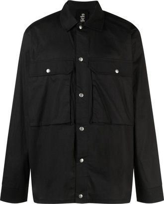 Thom Krom long-sleeved press-stud shirt - men - Cotton/Spandex/Elastane - S - Black