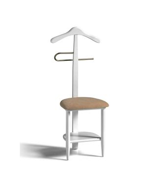 HERDASA Gal&aacute;n 361 Con Asiento En Beige Herrajes Cromado Satinado Lacado Blanco, 105 Cm(alto)45 Cm(ancho)41 Cm(largo)