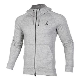 Nike Jordan Air Jordan Solid Color Zipper Hoodie Mens Grey 860197-063