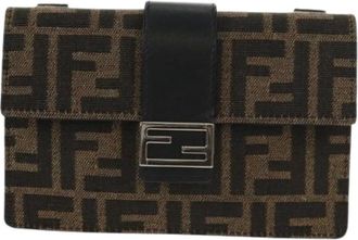 Fendi Pre-owned Belt Bags, female, Black, Size: ONE SIZE Pre-owned Canvas Belt Bag