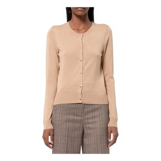 Fracomina Cardigans, female, Beige, Size: S Cardigan Regular Fit