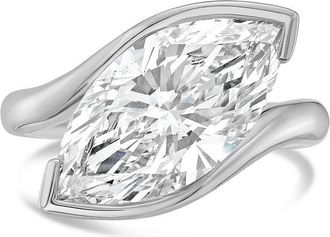 Diana M. Jewels PLATINUM LAB GROWN MARQUISE DIAMOND FASHION RING WEIGHING 10.00 CTS TW