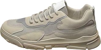 Generic Mens Summer Casual Mens Models A Stirrup Sneakers Soft Bottom Non Breathable Mesh Casual Shoes Men Shoes Lightweight Soft (Khaki, 6.5)