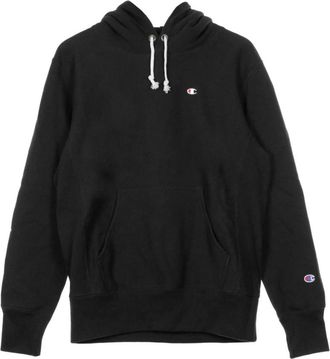 Champion Logo Hoodie - Heren - Hoodies - Zwart - M - Katoen - Hoodies & sweatvesten