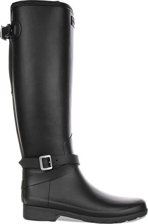 Hunter High Boots, female, Black, 7 UK, Elegant Black Tall Wellies Women