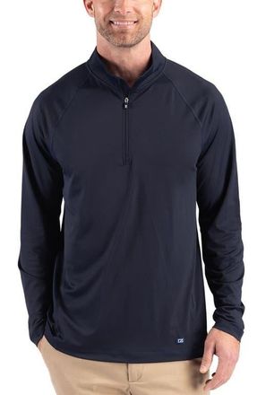 Cutter & Buck Prospect Epic Confidence Featherlight Performance Quarter Zip Pullover in Navy Blue at Nordstrom, Size Xxx-Large