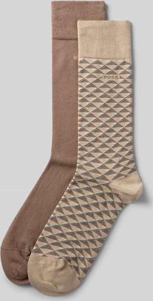 HUGO BOSS Socken aus Baumwoll-Mix im 2er-Pack in Beige, Gr&ouml;&szlig;e 39-42