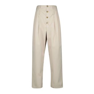 Moschino Dames, Broeken, Beige, Maat: XS Katoen