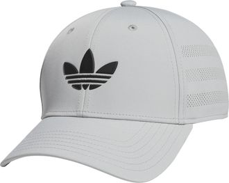 adidas Originals Mens Beacon Structured Precurve Snapback Cap, Stone Grey/Black, One Size