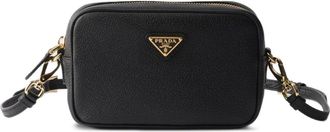 Prada Borsa a tracolla mini in pelle - Nero