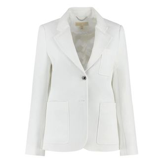 Michael Kors Blazers, female, White, XS, Classic Blazer with Lapel Collar