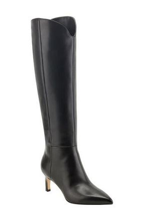 Marc Fisher Quinnie Over the Knee Boot in Black Leather at Nordstrom Rack, Size 5.5