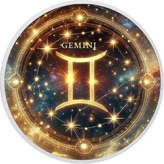 OEM Moneda De Plata De 1 Oz Con El Signo Del Zod&iacute;aco G&eacute;minis