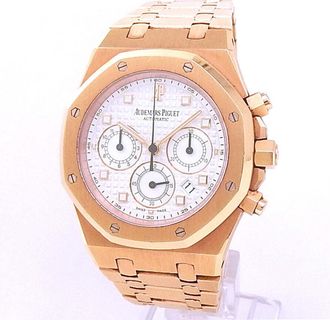 Audemars Piguet Pre-owned Audemars Piguet Royal Oak Chronograph White Dial Mens Watch 25960OR.OO.1185OR.01