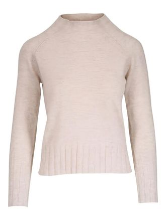 Kinross Cashmere funnel-neck sweater - Beige