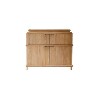 Tikamoon Aparador de teca maciza de 120 cm