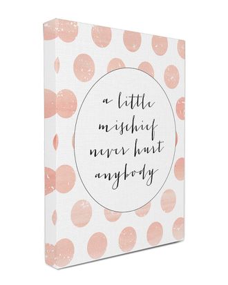Stupell Industries Little Mischief Never Hurt Anybody Canvas Wall Art By Lulusimonstudio