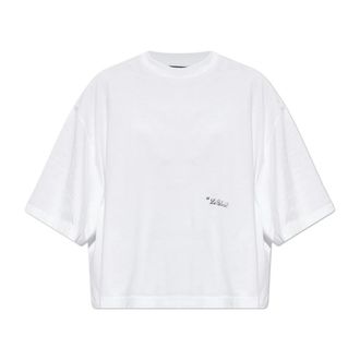 Jacquemus Tops, Dames, Wit, 2Xs, Katoen, Le Palmier T-Shirt
