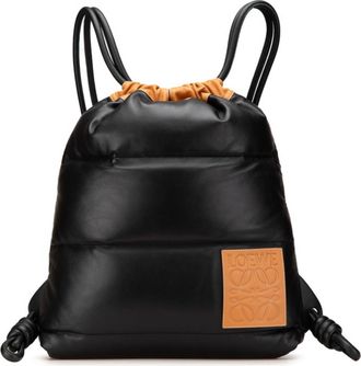 Loewe Black Brown Nylon Leather Backpack (Pre-Owned)