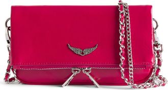 Zadig&Voltaire Rock Nano Patent Leather Clutch in Podium at Nordstrom