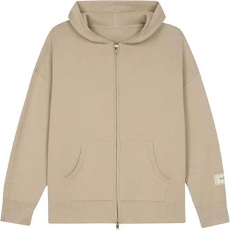 Flaneur Atelier Knit Zip-Up - Heren - Vesten met rits - Beige - M - Katoen - Hoodies & sweatvesten