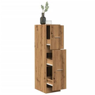 Berkfield Home Apothecary Cabinet Artisian Oak 30x41x118 cm Engineered Wood in Brown | Size: 30 x 41 x 118 cm