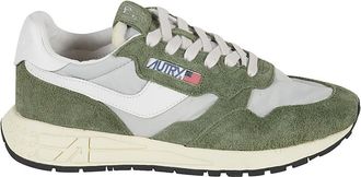 Autry Green Logo Lace Up Sneakers