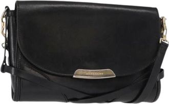 Burberry Pre-owned Cross Body Bags, female, Black, Size: ONE SIZE Pre-owned Leather Shoulder Bag