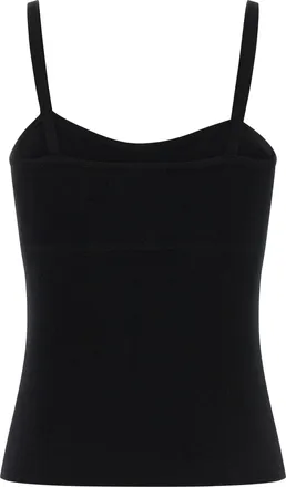 Max Mara Womens Black Virgin Wool Tank Tops