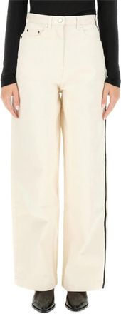 Peter Do Wijde Pijp Denim Jeans - Dames - Regular Fit Jeans - Wit - W25 - Denim - Jeans
