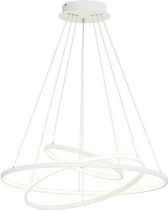 Lucande Lámpara colgante Ezana en Blanco de Metal - Lucande